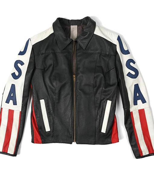 Usa American Flag Selena Gomez Black, Leather Jackets Usa