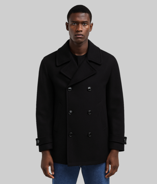 Di Jimmy Perez Peacoat - Doug Shetland Coat | The Leather Ciity