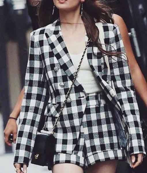 Emily in Paris Emily Cooper Check Blazer