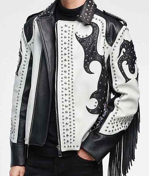 tribal leather jacket