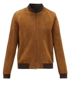 Curtz Suede Leather Bomber Jacket