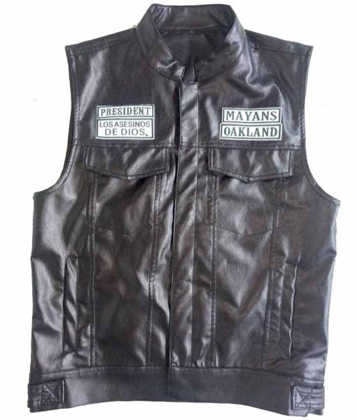 JD Pardo Mayans MC Leather Vest  TLC