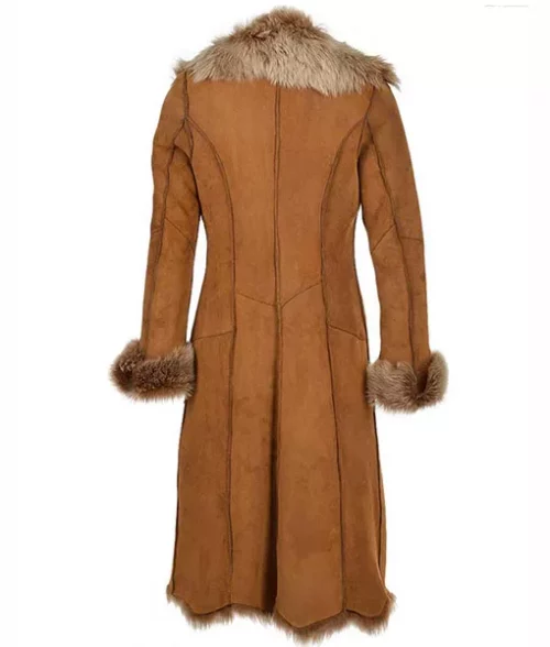 Novah Suede Leather Coat