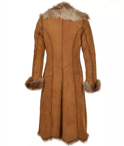 Novah Suede Leather Coat