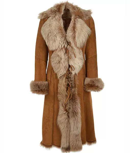 Novah Suede Leather Coat