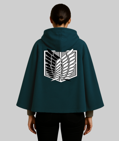 Attack on Titan Green Cloak-Back View