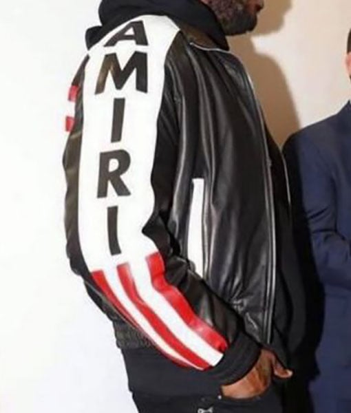 Power Book II Ghost Amiri Flag Leather Jacket