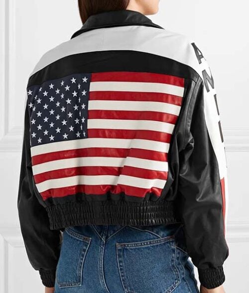 Power Book II Ghost Amiri Flag Leather Jacket