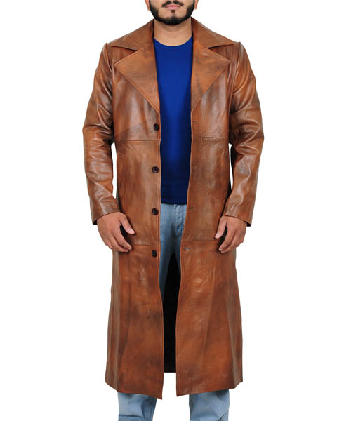 Batman Leather Trench Coat
