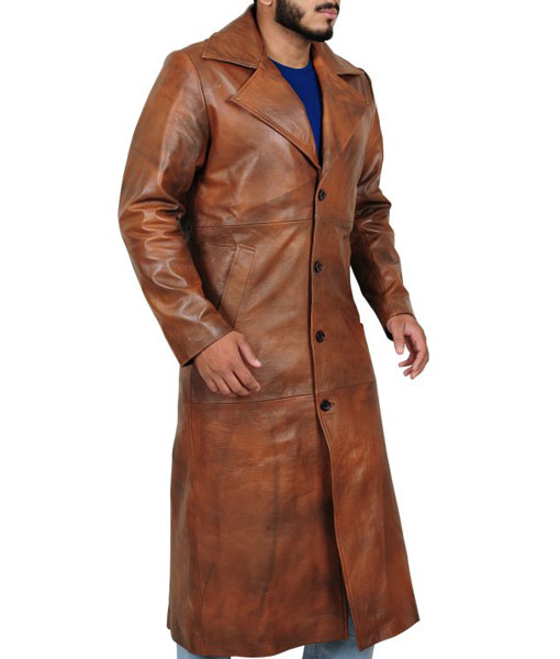 Batman Leather Trench Coat
