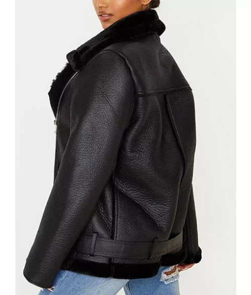 Francesca Farago Black Aviator Jacket