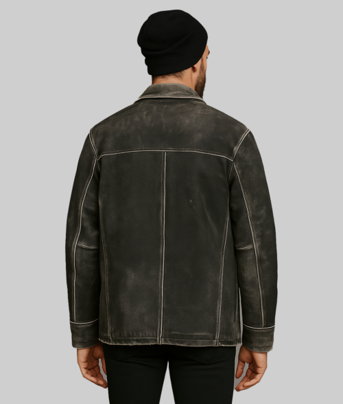 Anthony Bourdain Leather Jacket-Back View