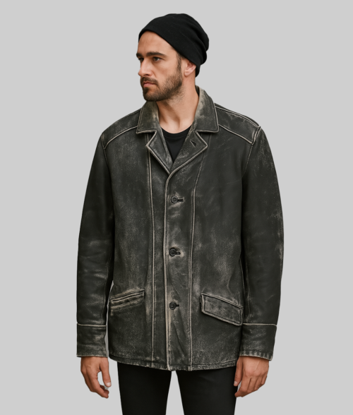Anthony Bourdain Leather Jacket-Front View
