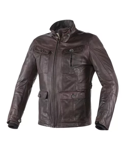 Men’s Biker Harrison Adventure Leather Jacket