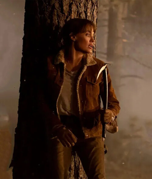 Those Who Wish Me Dead Angelina Jolie Shearling jacket