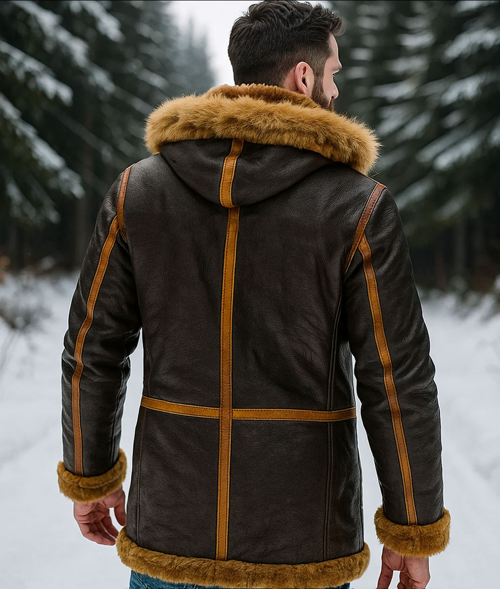 WWII B-7 Flying Parka Jacket-Back View