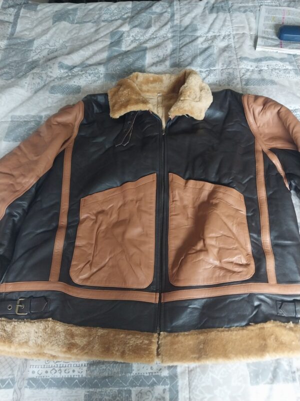 Men's Raf B3 Aviator Bomber Shearling Leather Jacket TLC - Main Image