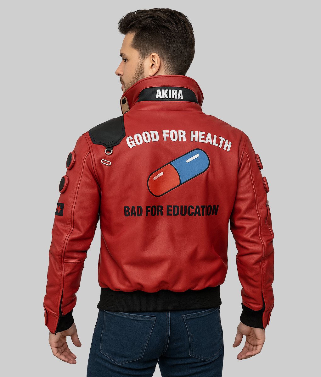ジャケット・アウター AKIRA Capsule Type ll Reversible Jacket AKIRA KANEDA Leather Jacket with Capsule & text, Manga by