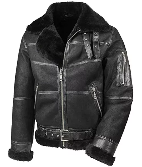 Men’s Aviator B16 Belted Leather Jacket