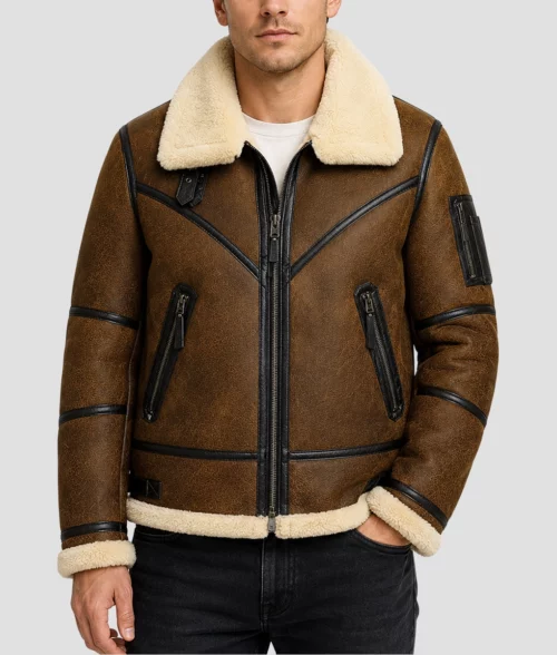 Men’s Aviator B3 Flight Shearling Jacket - Front