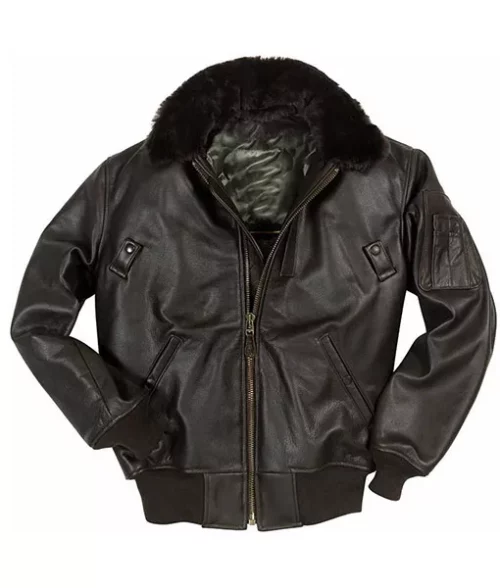 Men’s B-15 Flight Black Leather Jacket