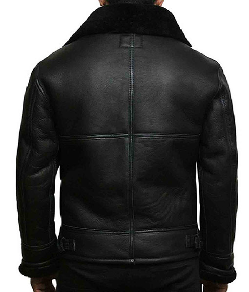 Men’s B3 Shearling Black Leather Jacket