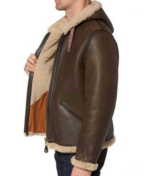 Men’s B6 Shearling Brown Leather Jacket