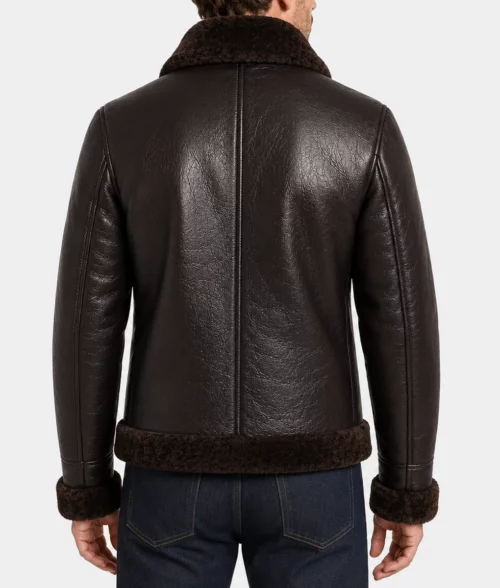 Men&rsquo;s Brown B3 Bomber Jacket - Back