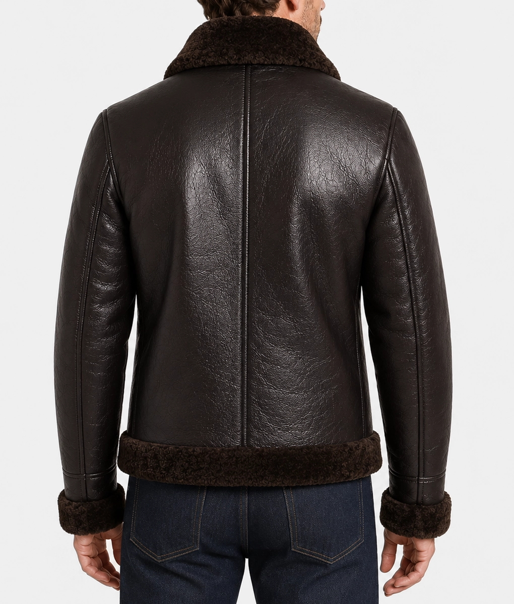 Men&rsquo;s Brown B3 Bomber Jacket - Back