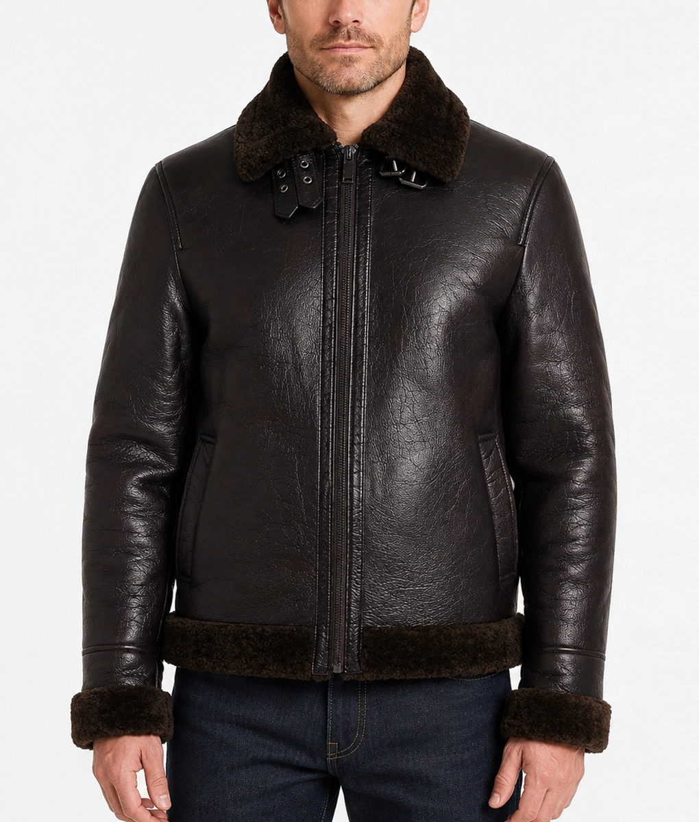 Men&rsquo;s Brown B3 Bomber Jacket - Front