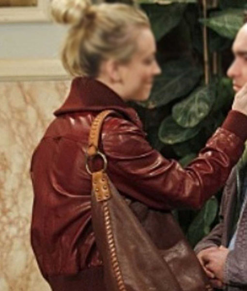 kaley cuoco leather jacket