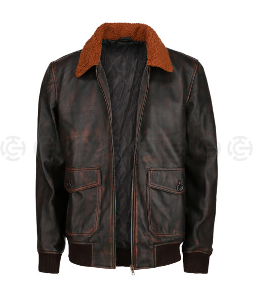 US Navy G-1 Brown Aviator Leather Jacket