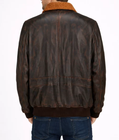US Navy G-1 Brown Aviator Leather Jacket | Men's US Navy G-1 Brown Aviator Leather Jacket-4