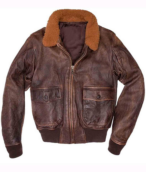 US Navy G-1 Brown Aviator Leather Jacket