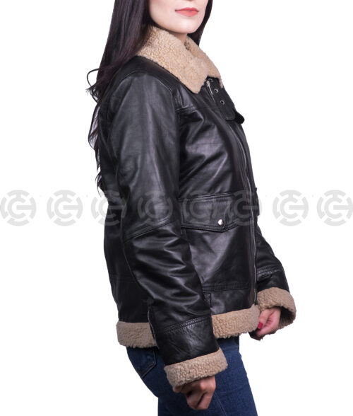 Lisa Ivory Aviator Jacket
