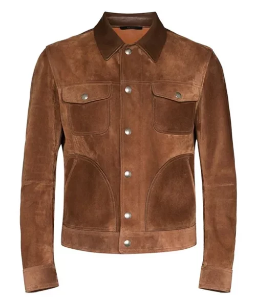 Suede Brown Trucker Leather Jacket
