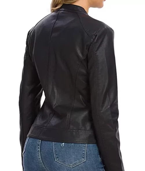 Womens Black leather Jacket