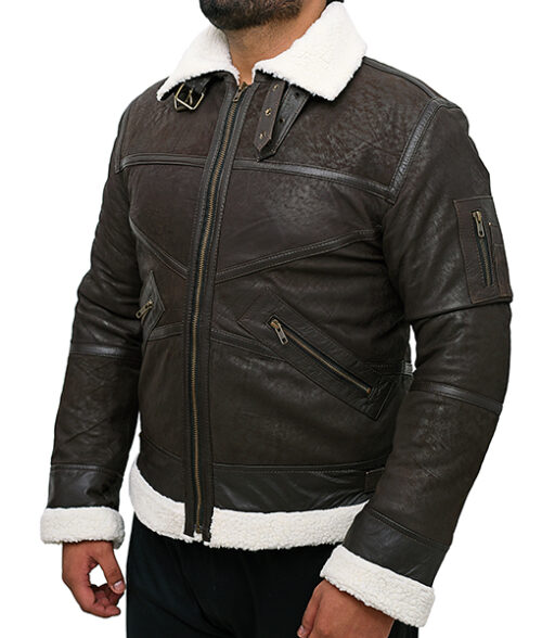 Mystic Brown Aviator Jacket