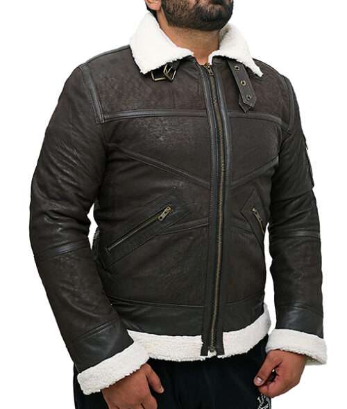 Mystic Brown Aviator Jacket