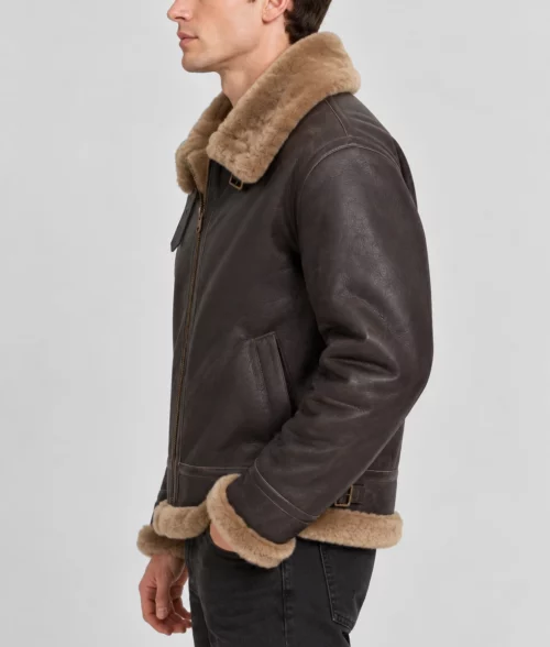R.A.F Brian Brown Bomber Jacket - Side