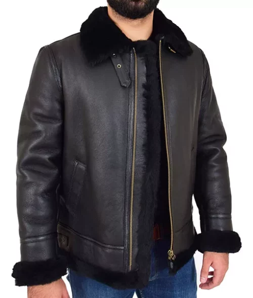 R.A.F Irvin Mystic Black B3 Bomber Jacket