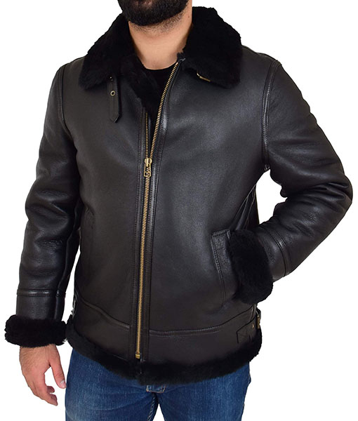 R.A.F Irvin Mystic Black B3 Bomber Jacket