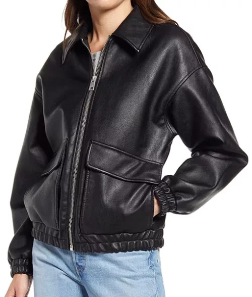 Aida Black A-2 Bomber Jacket