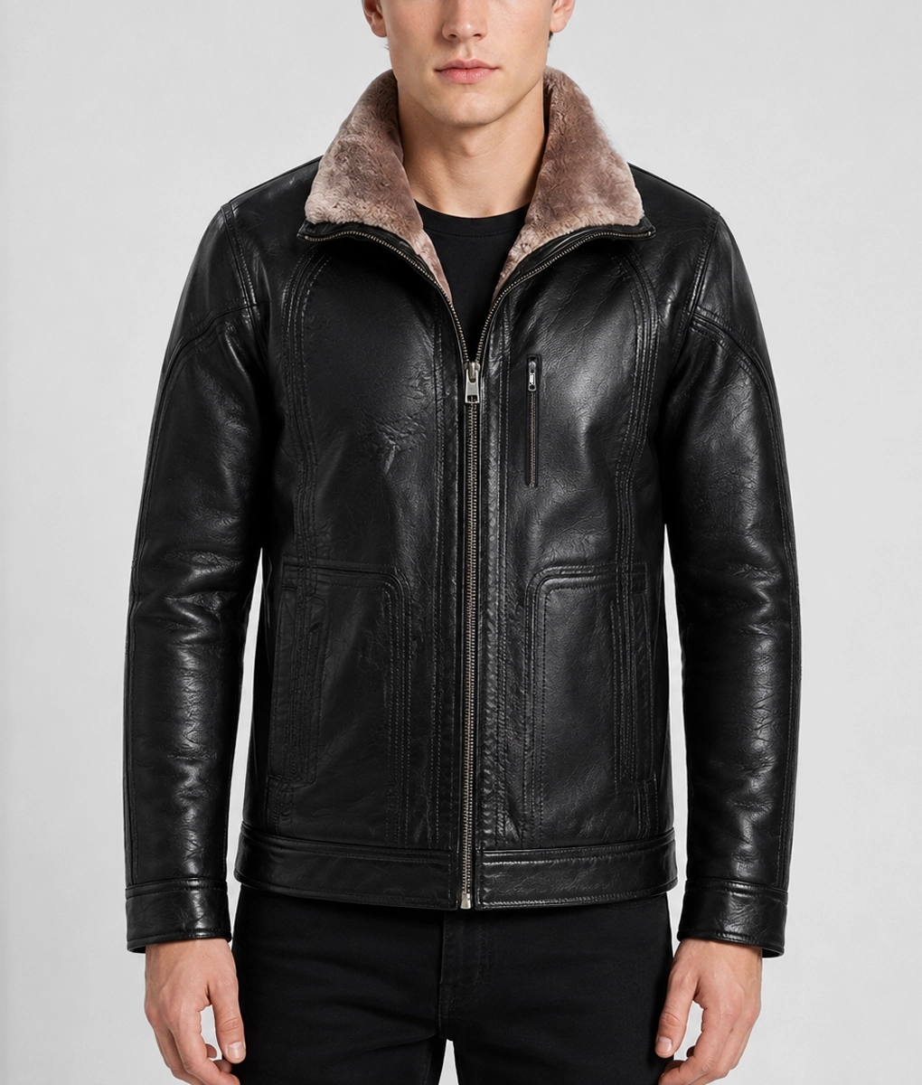 Butler Shearling Slim Fit Jacket - Front