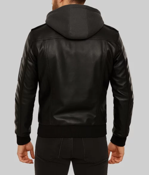 Chris Slim Fit Hooded Jacket-Back View