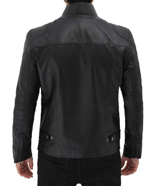 Daniel Black Biker Leather Jacket | TLC