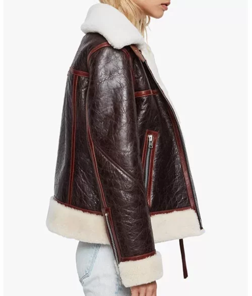 Elinor Choco Brown Shearling Jacket
