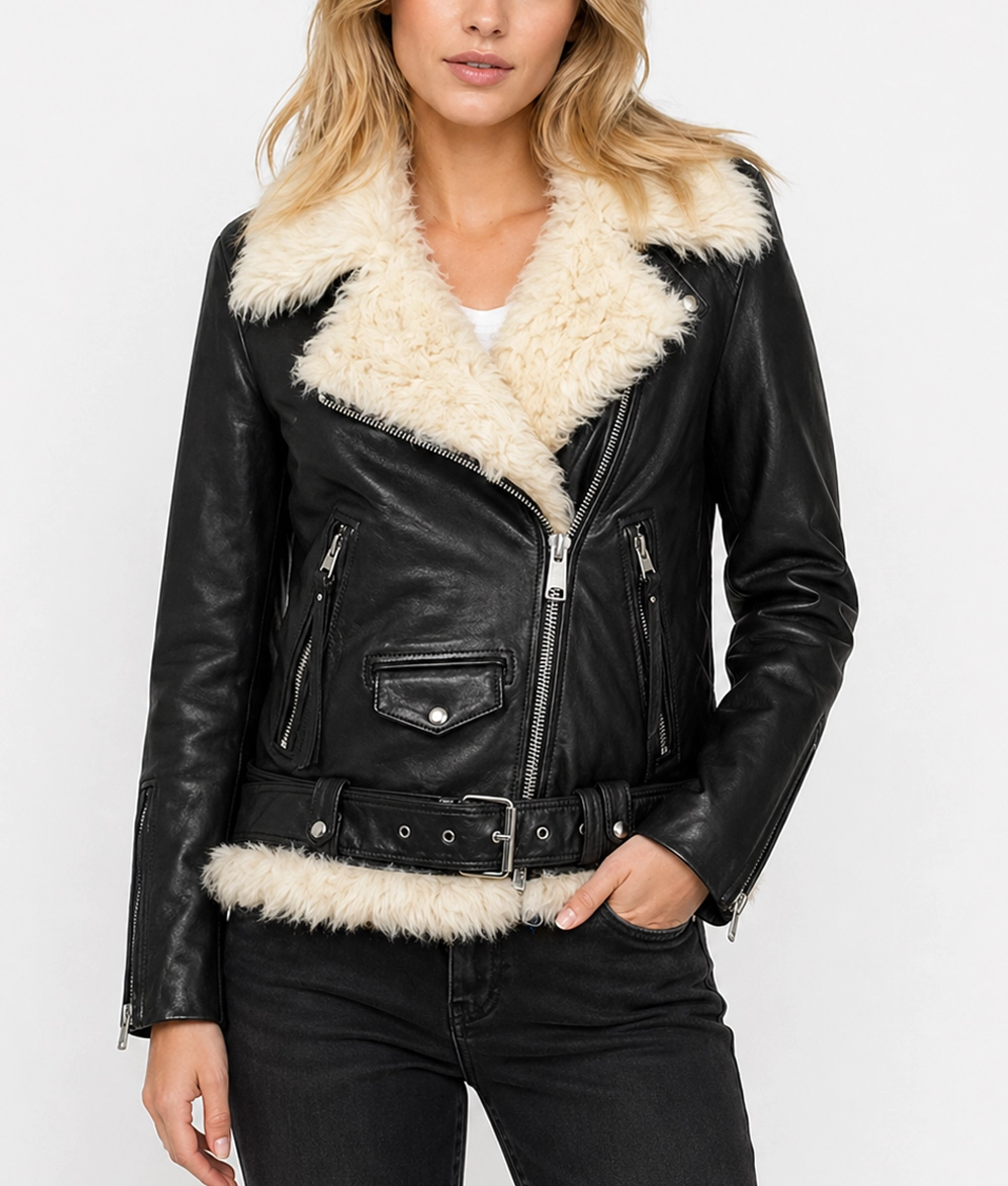 Quimby 2-in-1 Fur Aviator Jacket - Fur Front