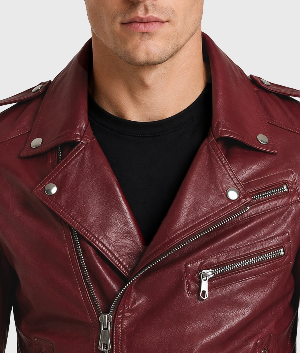 Richard Slim fit Biker Jacket - Collar