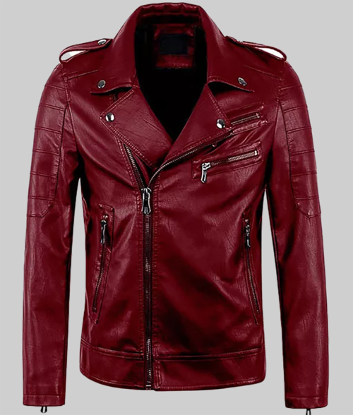 Richard Slim fit Leather Biker Jacket TLC